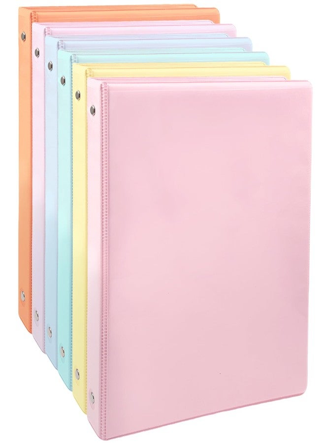 Ysenchan 1 Inch 3 Ring Binder with Pockets - 6 Pack Binders Bulk for US Letter Size Paper, Multicolor for Office, Home,Work,School Use(Pink Binder) - Image 1