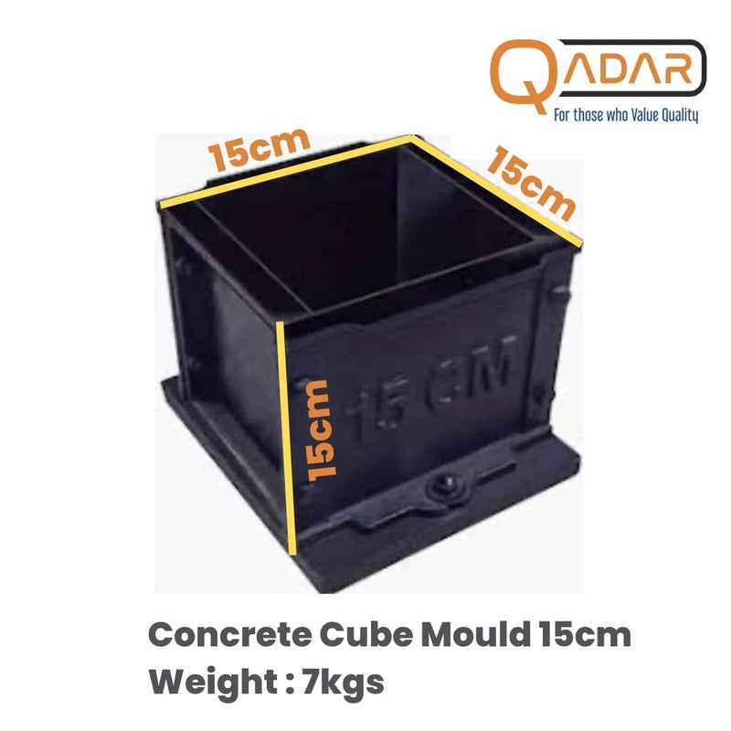 QADAR High Strength 150x150x150mm Cast Iron Concrete Cube Mould Designed to Withstand Rough Handling from Cement Samples - Image 2