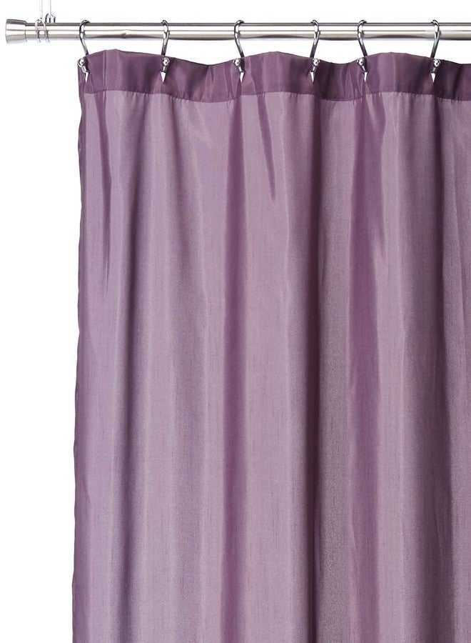 Lush Decor Mia Shower Curtain | Fabric Color Block Striped Neutral Bathroom Decor, 72" x 72" - Purple and Gray - Image 3