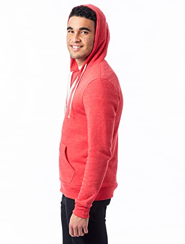 Alternative Men Rocky Fleece Zip Hoodie, Eco True Red, Medium - Image 3