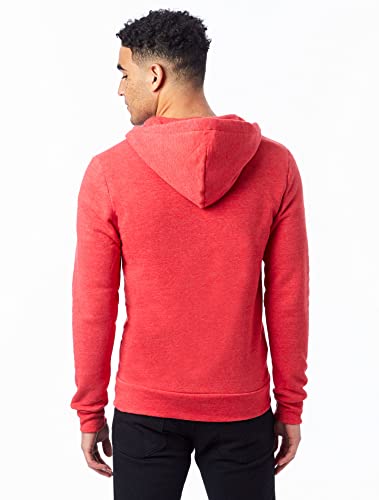 Alternative Men Rocky Fleece Zip Hoodie, Eco True Red, Medium - Image 2