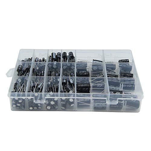 XUANSN Electrolytic Capacitor 4.7uF 47uF 470uF 10V 16V 25V 50V 63V 100V 160V 200V 250V 400V 450V Capacitors Kit 18Value 270Pcs for Repair Household Appliances Communication Equipment Electronic Toy - Image 3