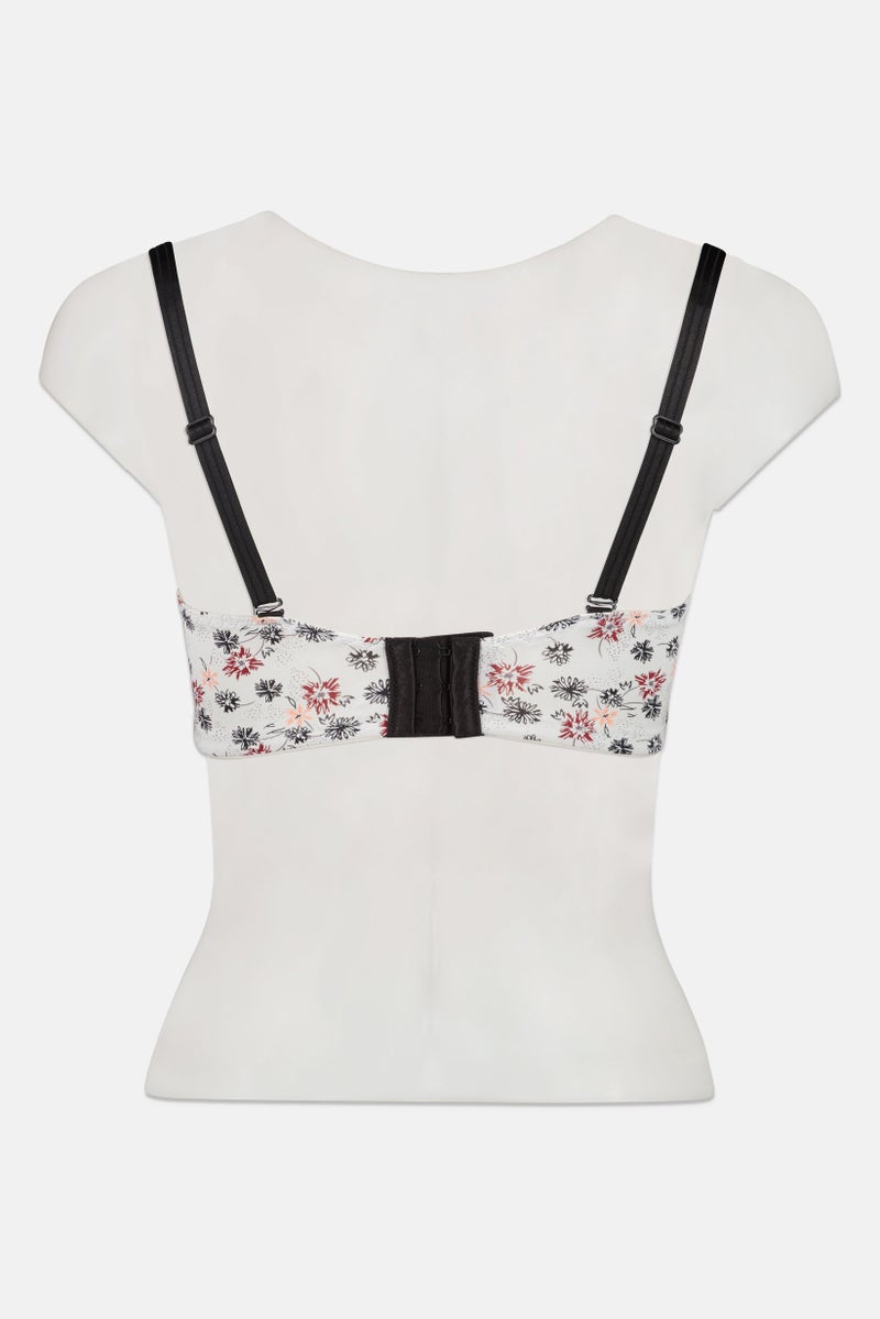 TRIUMPH Women 2 Pieces Allover Print Padded Non Wire Bra, Multicolor - Image 5