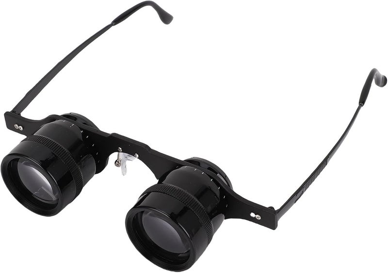 Goshyda Binocular Glasses for Fishing, 10X HD Magnification Handsfree Opera Binocular Glasses for Bird Watching Concerts Theater (Black) - Image 1