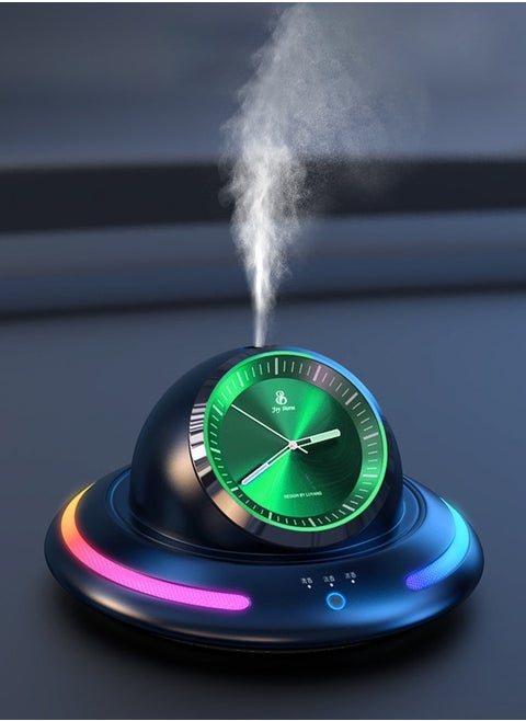 Smart Air Purification Technology and Aromatherapy Long Lasting Perfume Diffuser Light Clock Style for Car with 3 Refill Perfume Bottles Green colour