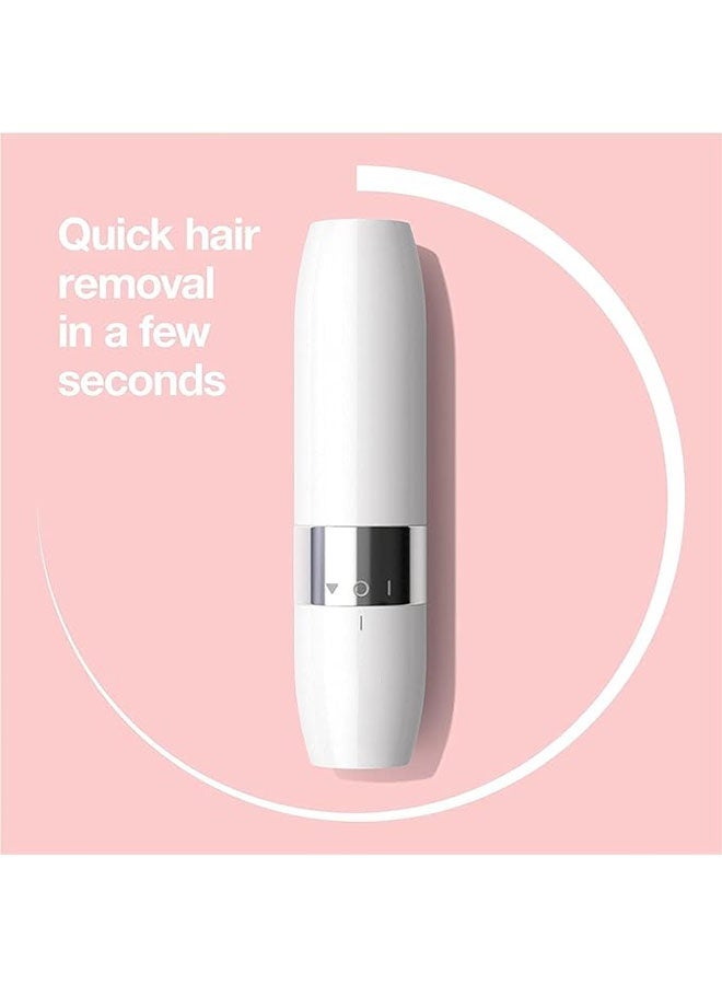 Electric Face Mini Hair Remover for Women, Mini Sized Design for Portability, Efficient Facial Hair Removal for Anytime and Anywhere, White - Image 2
