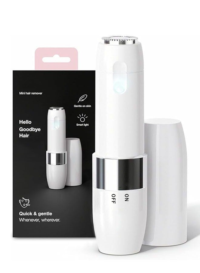 Electric Face Mini Hair Remover for Women, Mini Sized Design for Portability, Efficient Facial Hair Removal for Anytime and Anywhere, White - Image 1