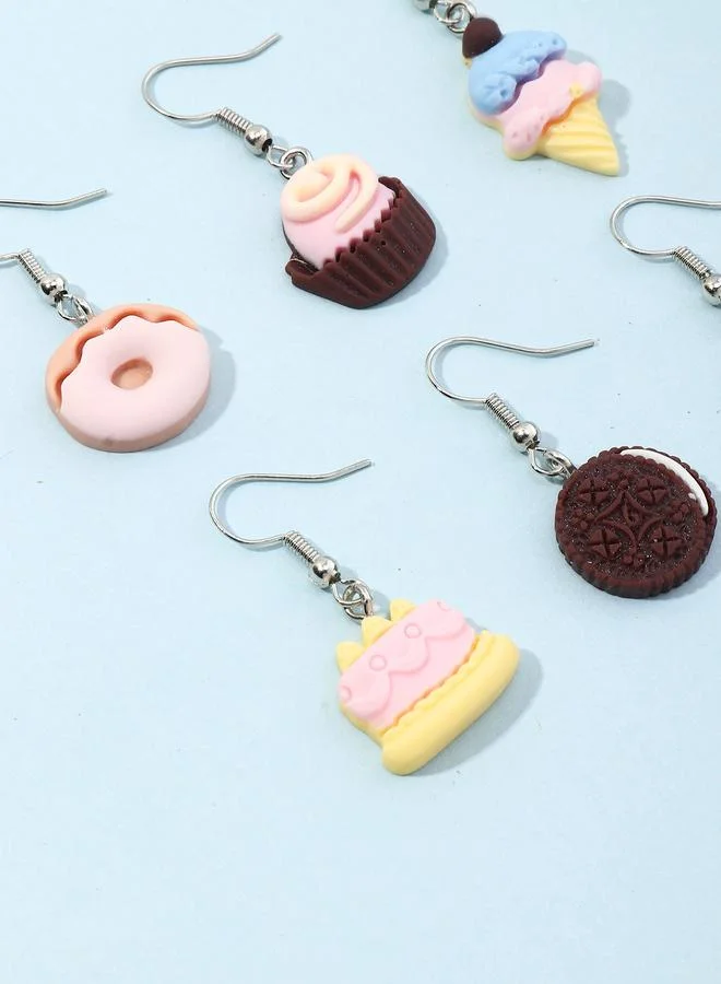 Take Two Girls Set of 3 - Dessert Charm Earrings