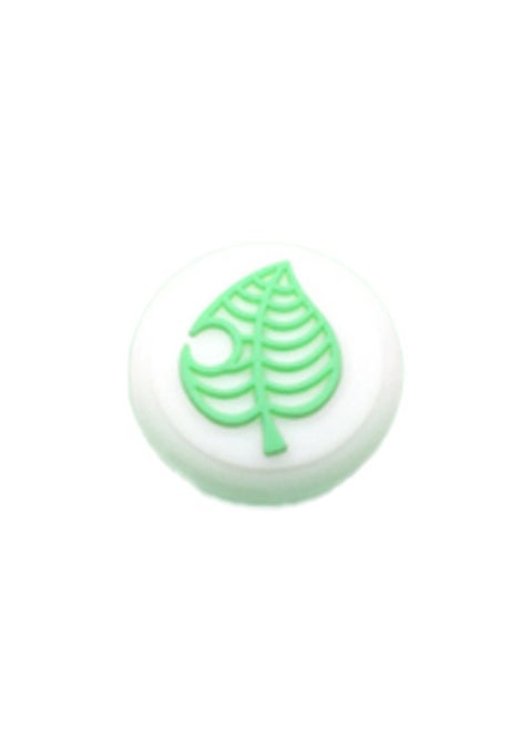 Switch Rocker Cap Silicone Cap Game Cap Button Protective Cap Nintendo Animal Crossing Bear Ns Rocker Cap-Product Color:Leaves With White Background And Green