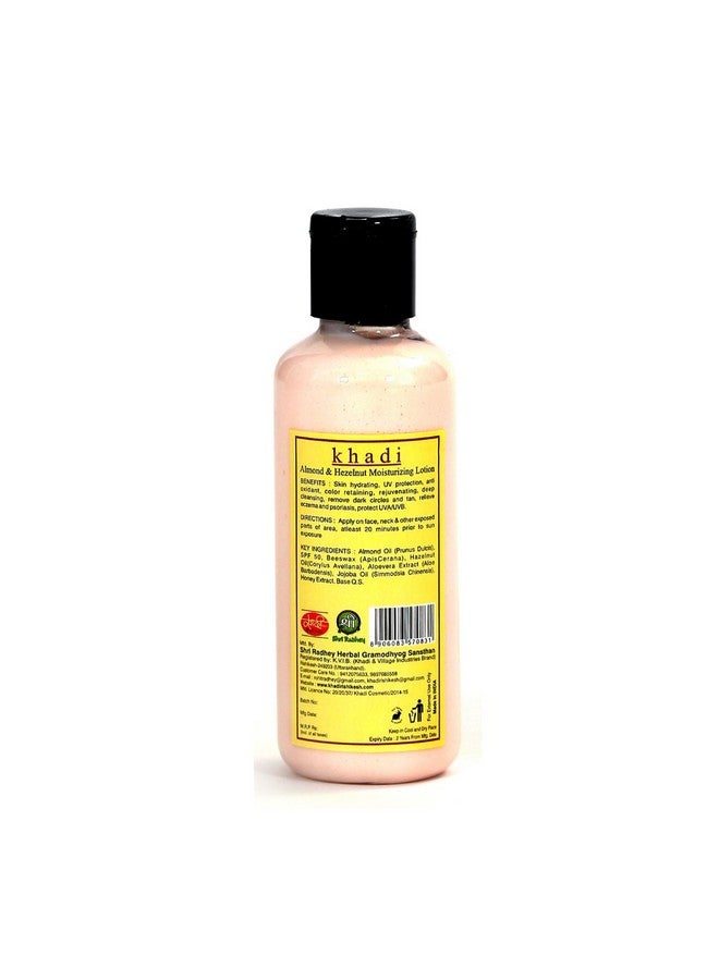 Khadi Rishikesh Herbal Almond & Hezelnut Moisturizing Lotion Combo Set Pack Of 4 x 210 ml (840 ml) - Image 2