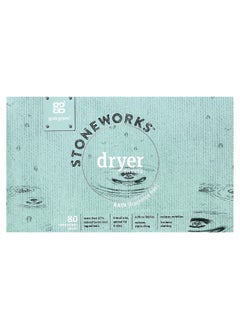 Grab Green Grab Green, Stoneworks, Dryer Sheets, Rain,  80 Compostable Sheets  - Image 1