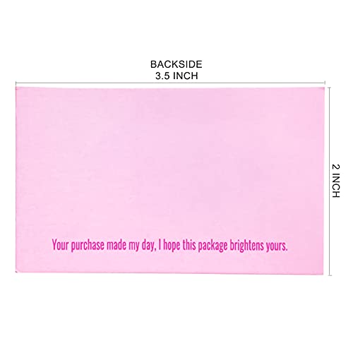 RXBC2011 Thank you Cards you are the Heart of my business Cards Package Insert for online business Pack of 100 (100 Card pink) - Image 3