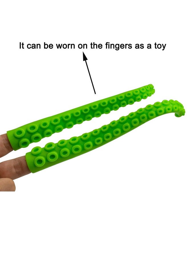 Maydahui 8PCS Octopus Tentacle Shaped Ballpoint Pen Funny Finger Puppet Pen Black Ink Devilfish Fish Pens Soft Silicone for Boys School Student - Image 5