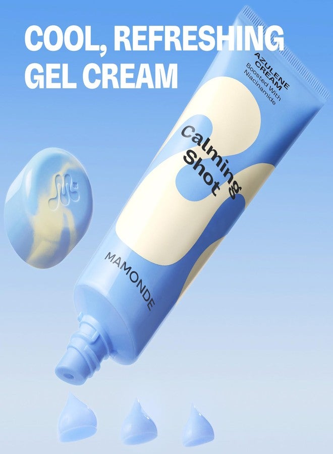 MAMONDE Calming Shot Blue Chamomile Azulene Gel Moisturizer | Hydrating, Soothing Korean Face Moisturizer with Niacinamide & Hyaluronic Acid | Calm Visible Redness | Best for Oily/Combo Skin - Image 4