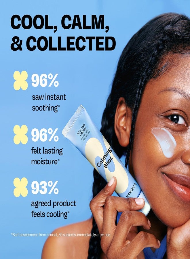 MAMONDE Calming Shot Blue Chamomile Azulene Gel Moisturizer | Hydrating, Soothing Korean Face Moisturizer with Niacinamide & Hyaluronic Acid | Calm Visible Redness | Best for Oily/Combo Skin - Image 2