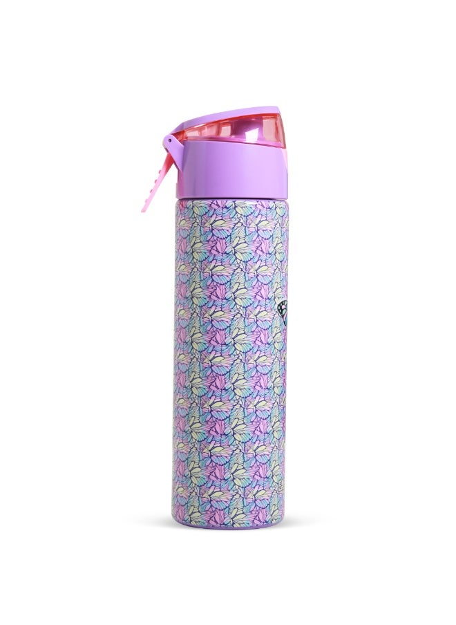 Eazy Kids Eazy Kids - Insulated Stainless Steel Water Bottle w/ Spray -Butterfly, 640ml Purple  - Image 2