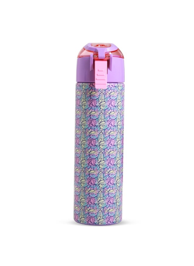 Eazy Kids Eazy Kids - Insulated Stainless Steel Water Bottle w/ Spray -Butterfly, 640ml Purple  - Image 3