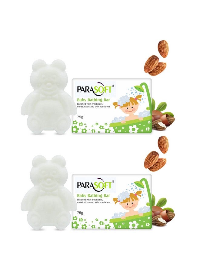 Parasoft Baby Soap Mild & Gentle Daily Moisturizing Bathing Bar With Jojoba Oil, Almond Oil & Vitamin E For Cleansing And Nourishing Skin - 75 Gm(Pack Of 2) - Image 1