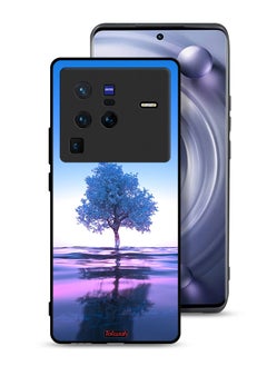 Vivo X80 Pro Protective Case Cover Tree Neon Body Of Water Reflection Digital Art