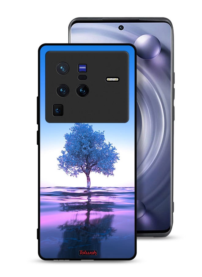 Tolwak - Vivo X80 Pro Protective Case Cover Tree Neon Body Of Water Reflection Digital Art - Image 1