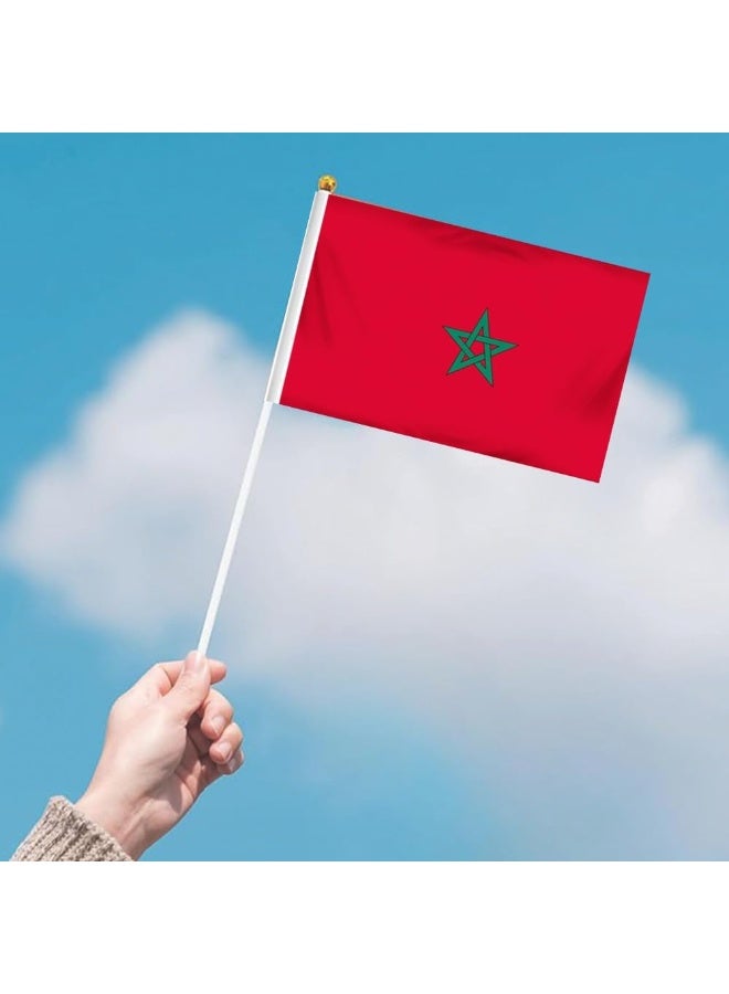 10 Pcs Morocco Hand Flags —21CM Double-Sided Mini Stick Flags for Party & FIFA World Cup 2026 Decor - Image 4
