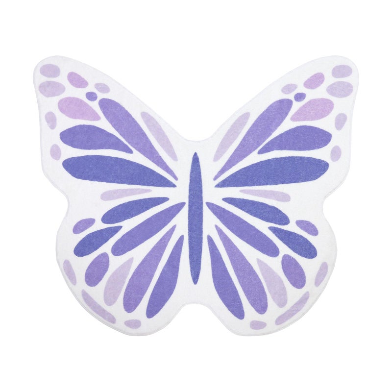 Topotdor Cute Butterfly Kids Rugs for Girls Bedroom, Toddler Nursery Rug Soft Washable Kids Area Rug for Butterfly Living Room Playroom Decor, Purple 35 x 43 inch - Image 2
