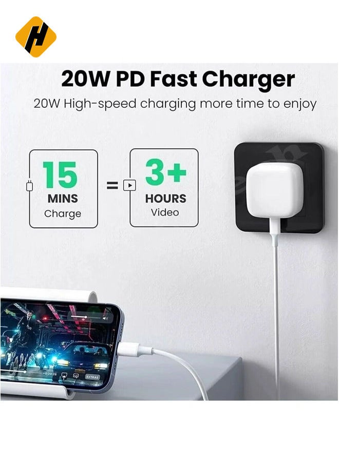 HuHa - "High-Speed USB-C Power Adapter with Lightning Cable for iPhone 14, 13, 12, 11 Pro - Fast Charging and Data Transfer for Your Apple Devices" - Image 1