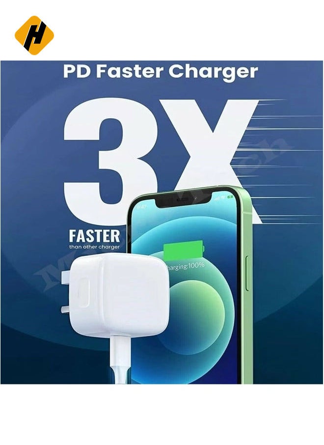 HuHa - "High-Speed USB-C Power Adapter with Lightning Cable for iPhone 14, 13, 12, 11 Pro - Fast Charging and Data Transfer for Your Apple Devices" - Image 1