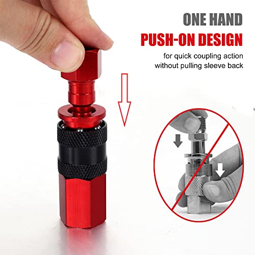 FYPower 15 Pieces 1/4" NPT Air Coupler and Plug Kit, Quick Connect Air Fittings, Industrial Aluminum Quick Connect Set, Connector Set - Image 5
