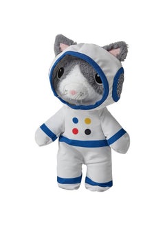 Soft toy with astronaut suit, cat, 28 cm