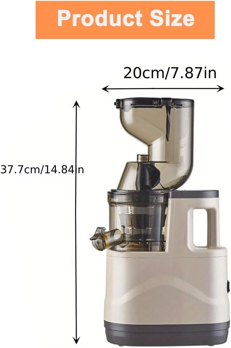 MarlaMall Slow Masticating Juicer, Wide Mouth Cold Press Fruit/Vegetable Juicer With High Output - Image 2