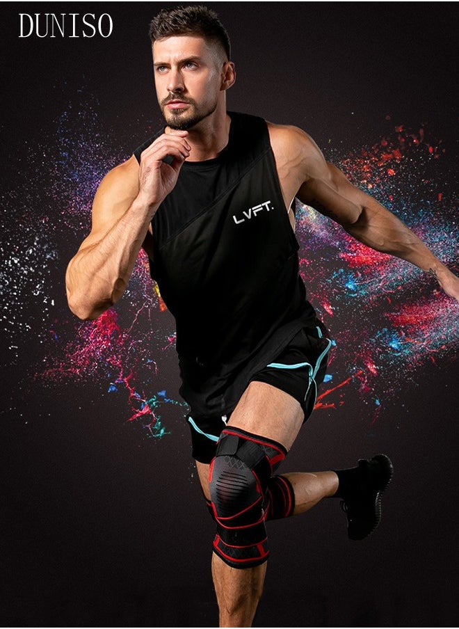 DUNISO - 2 Piece Knee Pad Knee Brace Compression Sleeve for Men and Women  Knee Support for Running  Medical Grade Knee Pads for Meniscus Tear, ACL, Arthritis, Joint Pain Relief - Image 1