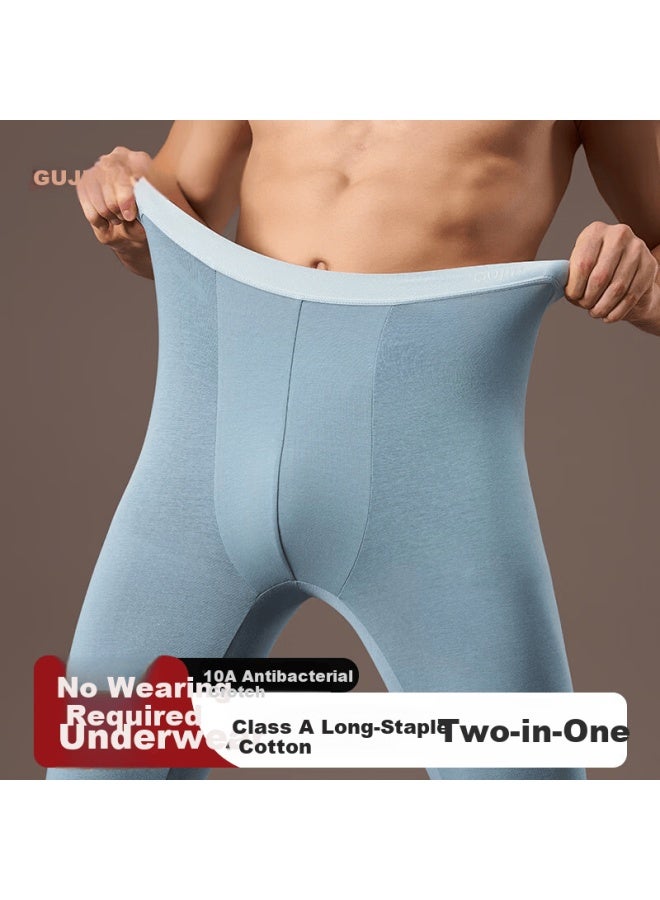Gujin Men's Pure Cotton Thermal Pants 10a Antibacterial Seamless Underwear Warm Autumn Winter Base Layer Cotton Pants