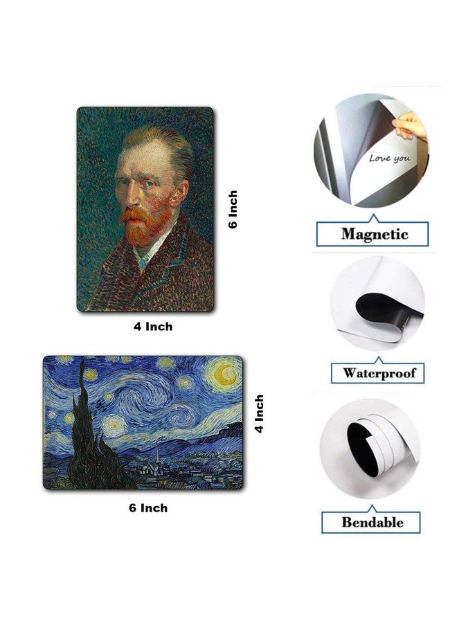 Windup Fridge Magnets Posters - Paintings of Vincent Van Gogh Art - 4 x 6 inch - Set of 8 - Image 3