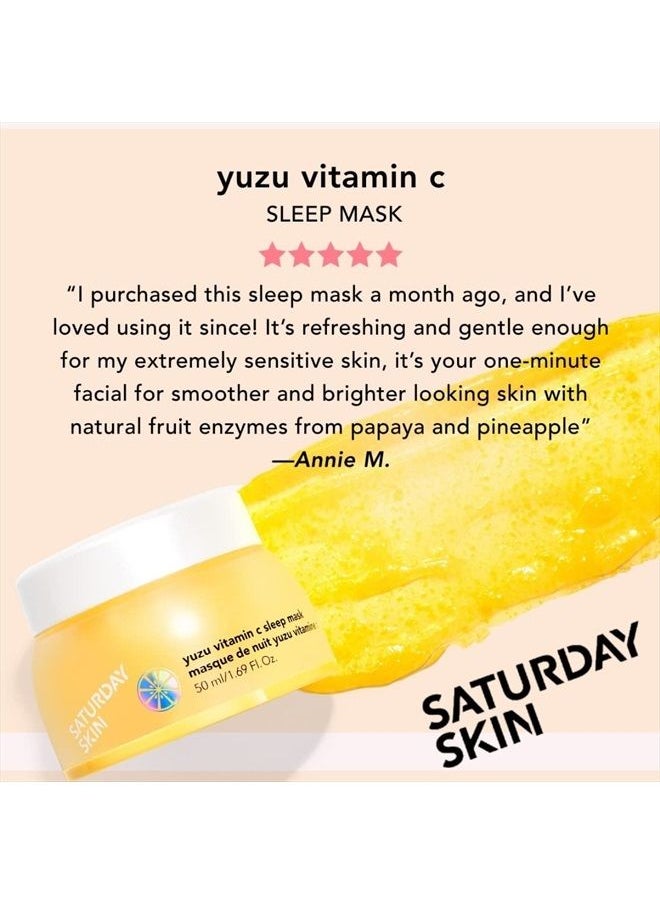saturday skin - Yuzu Vitamin C Sleep Face Mask Skin Care Retinol Niacinamide Face Moisturizer Brightening Sleeping Overnight Mask Facial Masks for Women, Korean beauty, Vegan Smooth Skin and Reduce Wrin - Image 1