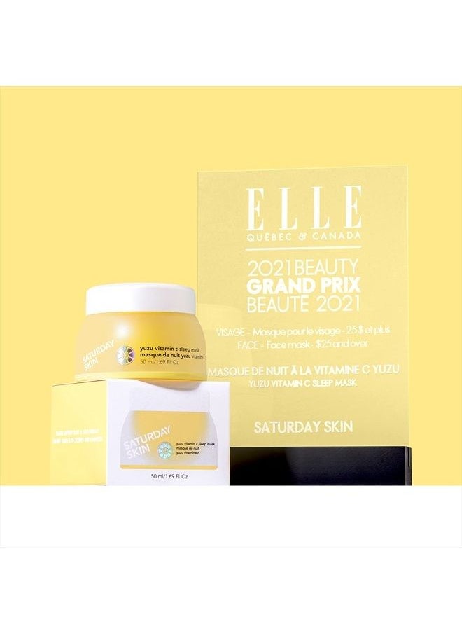 saturday skin - Yuzu Vitamin C Sleep Face Mask Skin Care Retinol Niacinamide Face Moisturizer Brightening Sleeping Overnight Mask Facial Masks for Women, Korean beauty, Vegan Smooth Skin and Reduce Wrin - Image 1