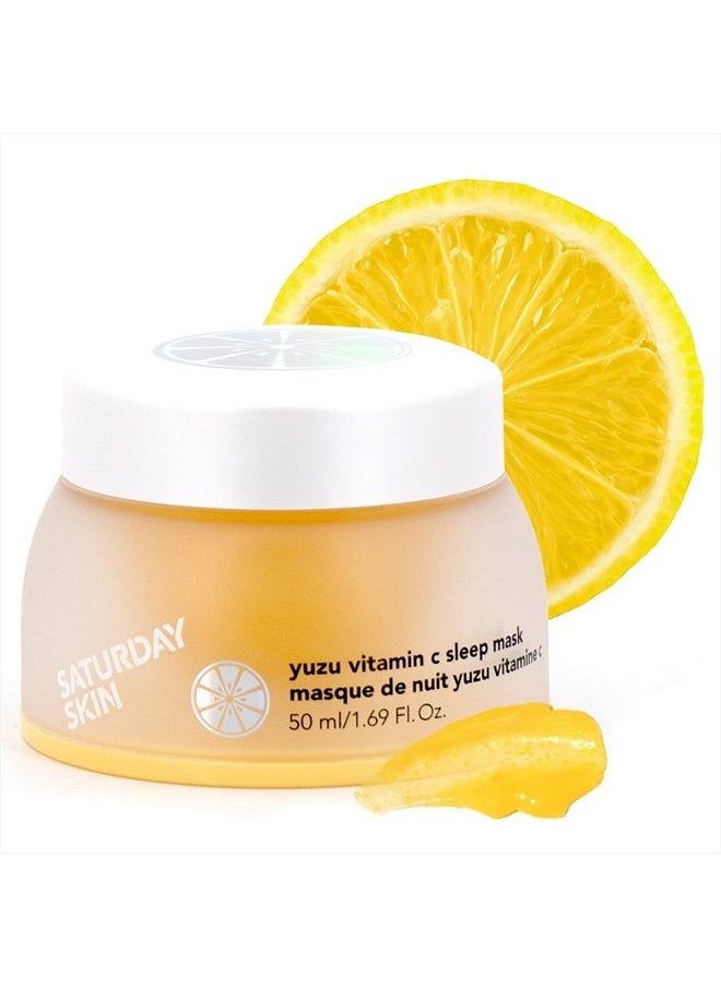 saturday skin - Yuzu Vitamin C Sleep Face Mask Skin Care Retinol Niacinamide Face Moisturizer Brightening Sleeping Overnight Mask Facial Masks for Women, Korean beauty, Vegan Smooth Skin and Reduce Wrin - Image 1