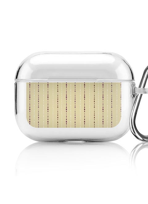 Classic Clear printed Case for Apple AirPods Pro 2nd Generation Thin Transparent Cover [Designed for Apple AirPods Pro 2nd Generation] - Linear Raindrops