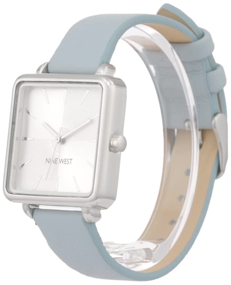 Nine West Women's Strap Watch, Light Blue/Silver, (NW/2671SVLB) - Image 4
