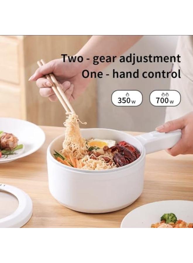 2L Electric Hot Pot With Steamer And Temperature Control Non Stick Electric Cooker Shabu Shabu Electric Skillet Frying Pan Electric Saucepan For Noodles Egg Steak Oatmeal And Soup - Image 3