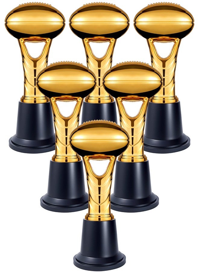 Conderyang 12PCS Small Gold Football Trophies 5.8 Inch Trophy Award Fantasy Football Medals for Team Mini Trophies Bulk Championship Game Day Participation Competitions Ceremony Party Favors - Image 1