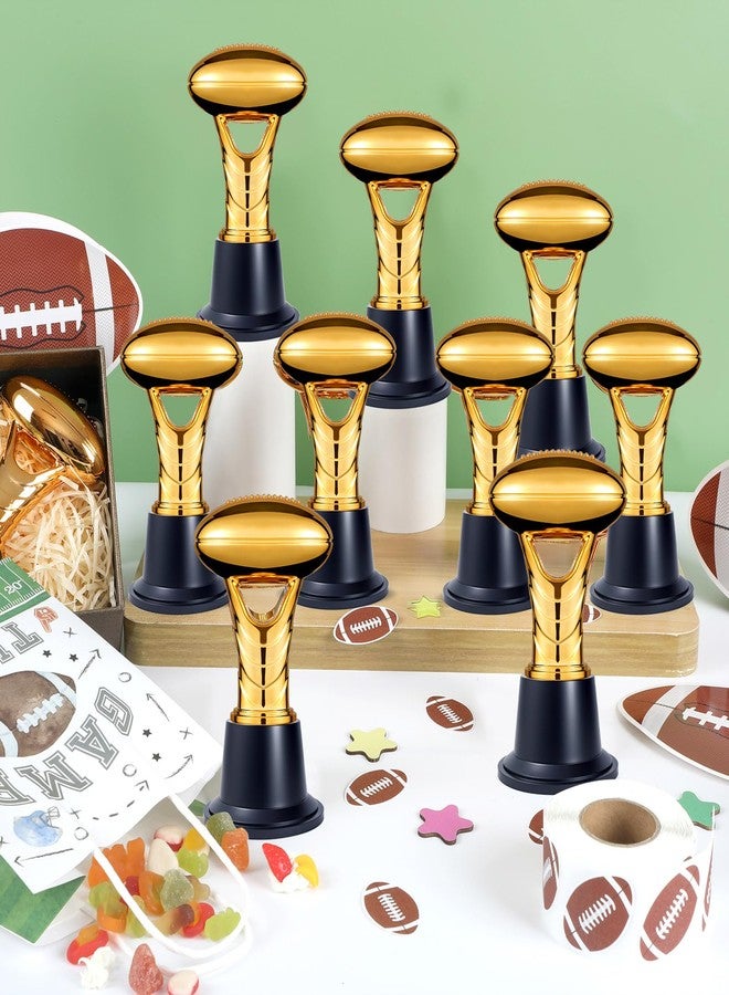 Conderyang 12PCS Small Gold Football Trophies 5.8 Inch Trophy Award Fantasy Football Medals for Team Mini Trophies Bulk Championship Game Day Participation Competitions Ceremony Party Favors - Image 4