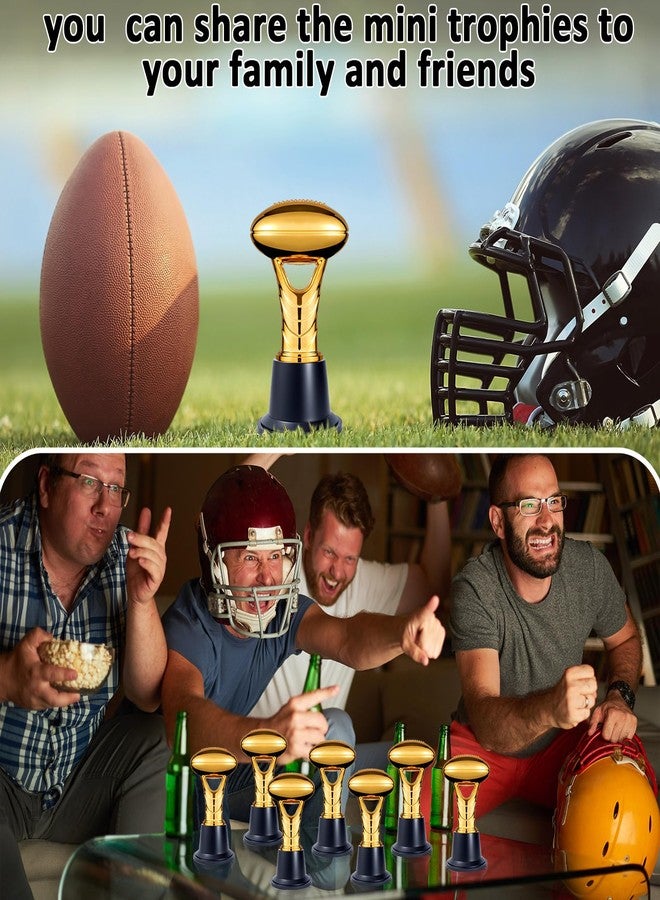 Conderyang 12PCS Small Gold Football Trophies 5.8 Inch Trophy Award Fantasy Football Medals for Team Mini Trophies Bulk Championship Game Day Participation Competitions Ceremony Party Favors - Image 5