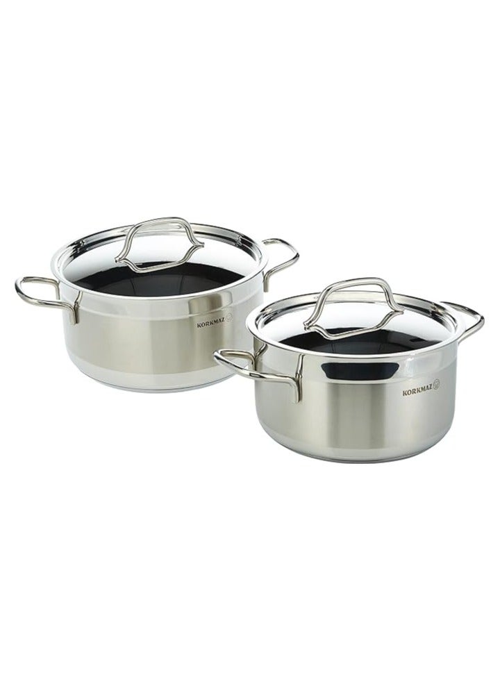 Korkmaz 9 Pieces Korkmaz  Stainless Steel Proline Cookware Set Silver - Image 3