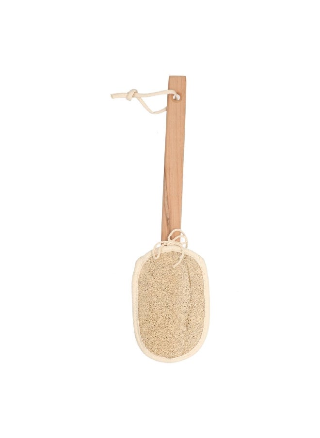 HONEYBEE - Lightweight Graceful Design Soft Touch Oval Shape Pad Body Loofah Beige 12 x 1 x 43 cm BG 007 - Image 1