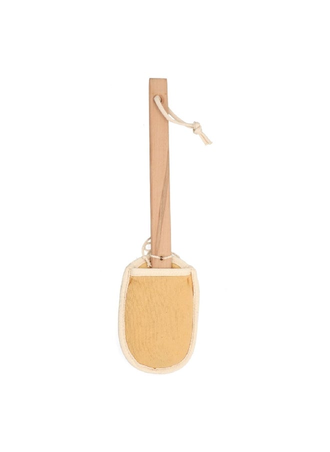 HONEYBEE - Lightweight Graceful Design Soft Touch Oval Shape Pad Body Loofah Beige 12 x 1 x 43 cm BG 007 - Image 1