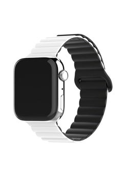 KENSUO Magnetic Bands Bracelet for Apple Watch Ultra/2 Band 49mm 45mm 44mm 46mm 42mm iWatch band 40mm 41mm 38mm Women/Men,Silicone Strap Sport Loop Wristbands for Apple Watch Series 10/9/8/7/6/5/4/3/2/SE，White and Black  - Image 1