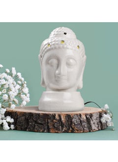 Medhini Medhini by Earth Store Buddha Ceramic Aroma Diffuser Electric Fragrance Humidifier Aroma Oil Burner for Office Home Dcor Aromatherapy White 