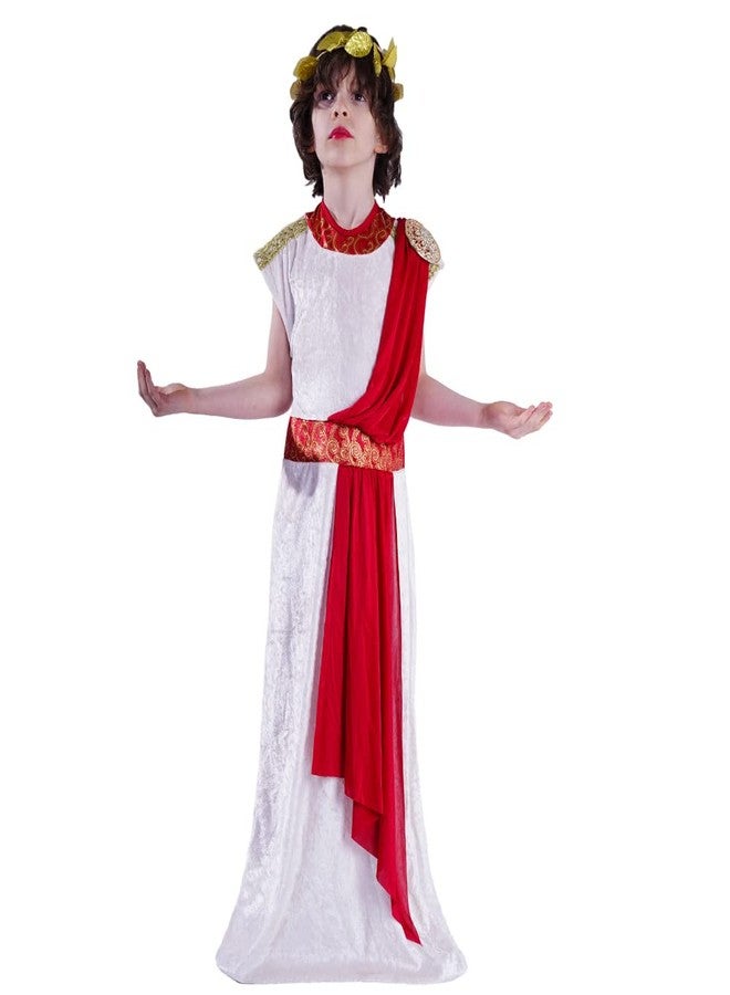 DSplay Boy Roman Costume Cosplay Kids Toga Outfits Kids Halloween Costumes 10-12y - Image 1