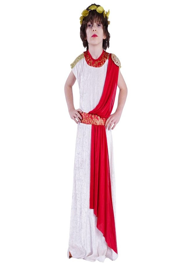 DSplay Boy Roman Costume Cosplay Kids Toga Outfits Kids Halloween Costumes 10-12y - Image 3